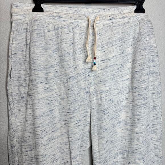 Sol Angeles Mens Pants XXL Lt Weight Jersey Joggers Marled Cream/Navy - Picture 2 of 16